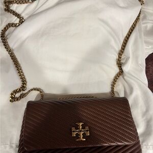 Tory Burch Chocolate Quilted Shoulder Bag